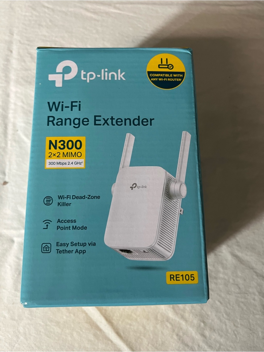 TP-Link White Wi‑Fi Range Extender RE105 Boxed